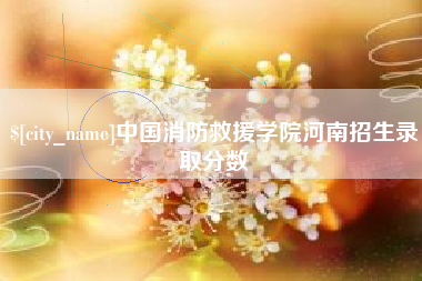 抚州中国消防救援学院河南招生录取分数