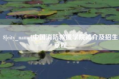 抚州中国消防救援学院简介及招生章程