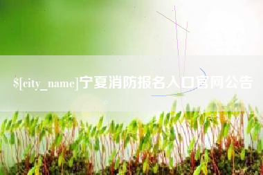 抚州宁夏消防报名入口官网公告