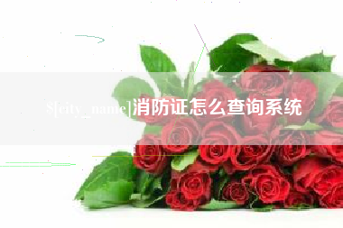 抚州消防证怎么查询系统