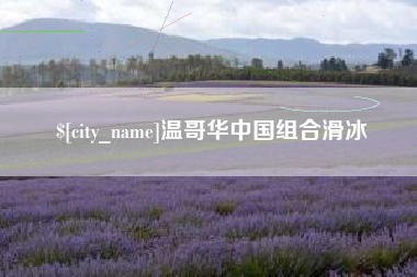 抚州温哥华中国组合滑冰