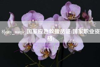 抚州国家应急救援员证(国家职业资格)