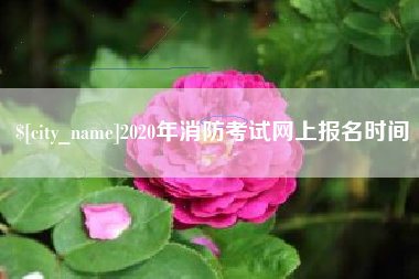抚州2020年消防考试网上报名时间
