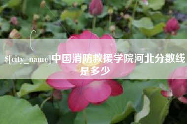 抚州中国消防救援学院河北分数线是多少