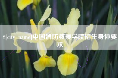 抚州中国消防救援学院招生身体要求