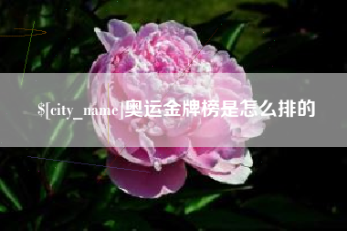 抚州奥运金牌榜是怎么排的