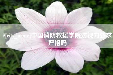 抚州中国消防救援学院对视力要求严格吗