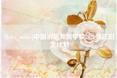 抚州中国消防救援学院2020浙江招生计划