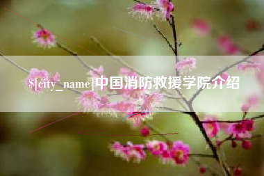 抚州中国消防救援学院介绍