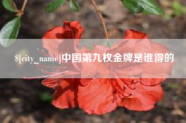 抚州中国第九枚金牌是谁得的