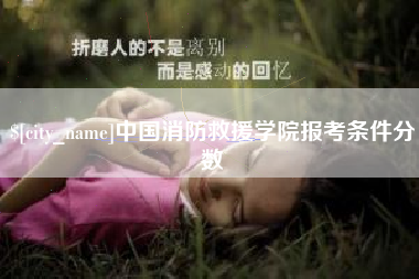 抚州中国消防救援学院报考条件分数