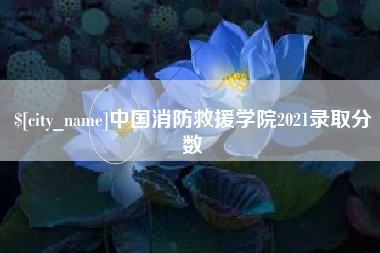 抚州中国消防救援学院2021录取分数