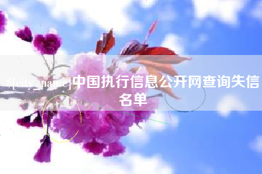 抚州中国执行信息公开网查询失信名单