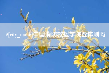 抚州中国消防救援学院要体测吗