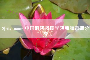 抚州中国消防救援学院新疆录取分数