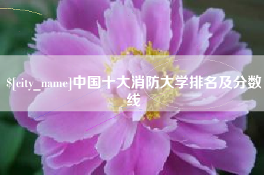 抚州中国十大消防大学排名及分数线
