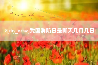 抚州我国消防日是哪天几月几日