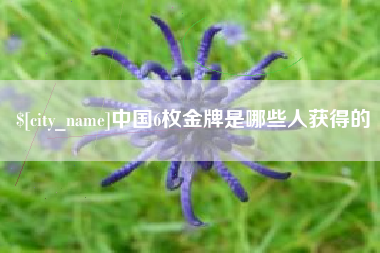 抚州中国6枚金牌是哪些人获得的