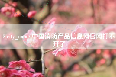 抚州中国消防产品信息网官网打不开了