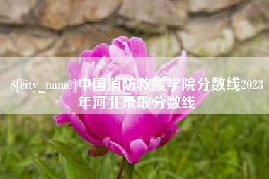 抚州中国消防救援学院分数线2023年河北录取分数线