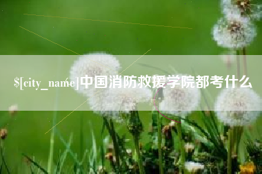 抚州中国消防救援学院都考什么