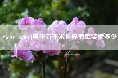 抚州男子五千米世界冠军奖金多少