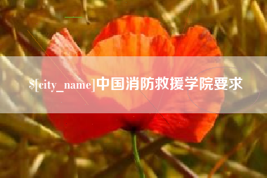抚州中国消防救援学院要求