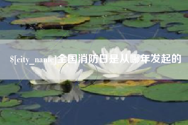 抚州全国消防日是从哪年发起的