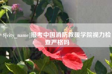 抚州报考中国消防救援学院视力检查严格吗