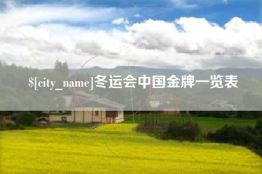 抚州冬运会中国金牌一览表