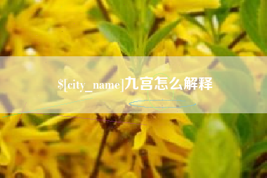 抚州九宫怎么解释
