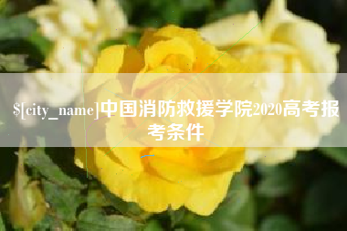 抚州中国消防救援学院2020高考报考条件