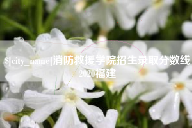 抚州消防救援学院招生录取分数线2020福建