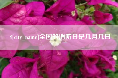 抚州全国的消防日是几月几日