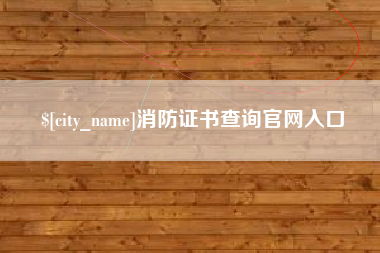 抚州消防证书查询官网入口