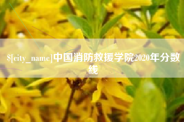抚州中国消防救援学院2020年分数线