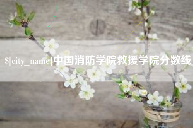 抚州中国消防学院救援学院分数线