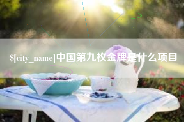 抚州中国第九枚金牌是什么项目